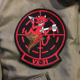 【uscountrystore】-  MIMURA YOKO2020 US NAVY VX-31 DUST DEVILS TOP GUN PATCH SET, for CWU-36/P CWU-45/P Flight Jacket