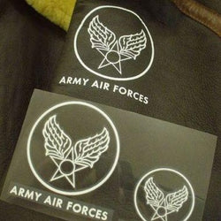  【uscountrystore】-  MIMURA YOKOMIMURA YOKO  AIR FORCES DECAL for A-2 Civilian Version leather flight jacket.