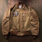  【uscountrystore】-  BIRDIE MADEBIRDIE MADE L-2 FLIGHT JACKET, C.B.I. 373rd BOMB SQ, THEATER MADE STYLE 1945