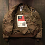  【uscountrystore】-  BIRDIE MADEBIRDIE MADE L-2 FLIGHT JACKET, C.B.I. 373rd BOMB SQ, THEATER MADE STYLE 1945