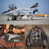 VF-154 F-4J G-1 MIL-J-7823D Flight Jacket with hand painted artworks, Size 42, 1971 dated