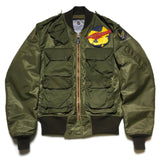  【uscountrystore】-  BIRDIE MADEBIRDIE MADE L-2 FLIGHT JACKET, C.B.I. 35th PHOTO RECON SQ, THEATER MADE STYLE 1945