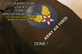 ARMY AIR FORCES / ARMY AIR CORPS / AAF DECAL for A-2, B-3, D-1 Leather flight jacket.